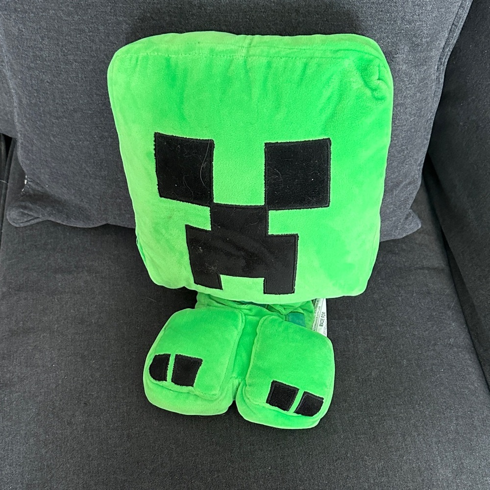 Minecraft Creeper Plush Green Square Character - Pillow or Stuffie